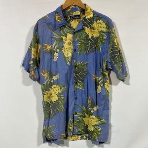 Cactus floral button down Hawaiian shirt
